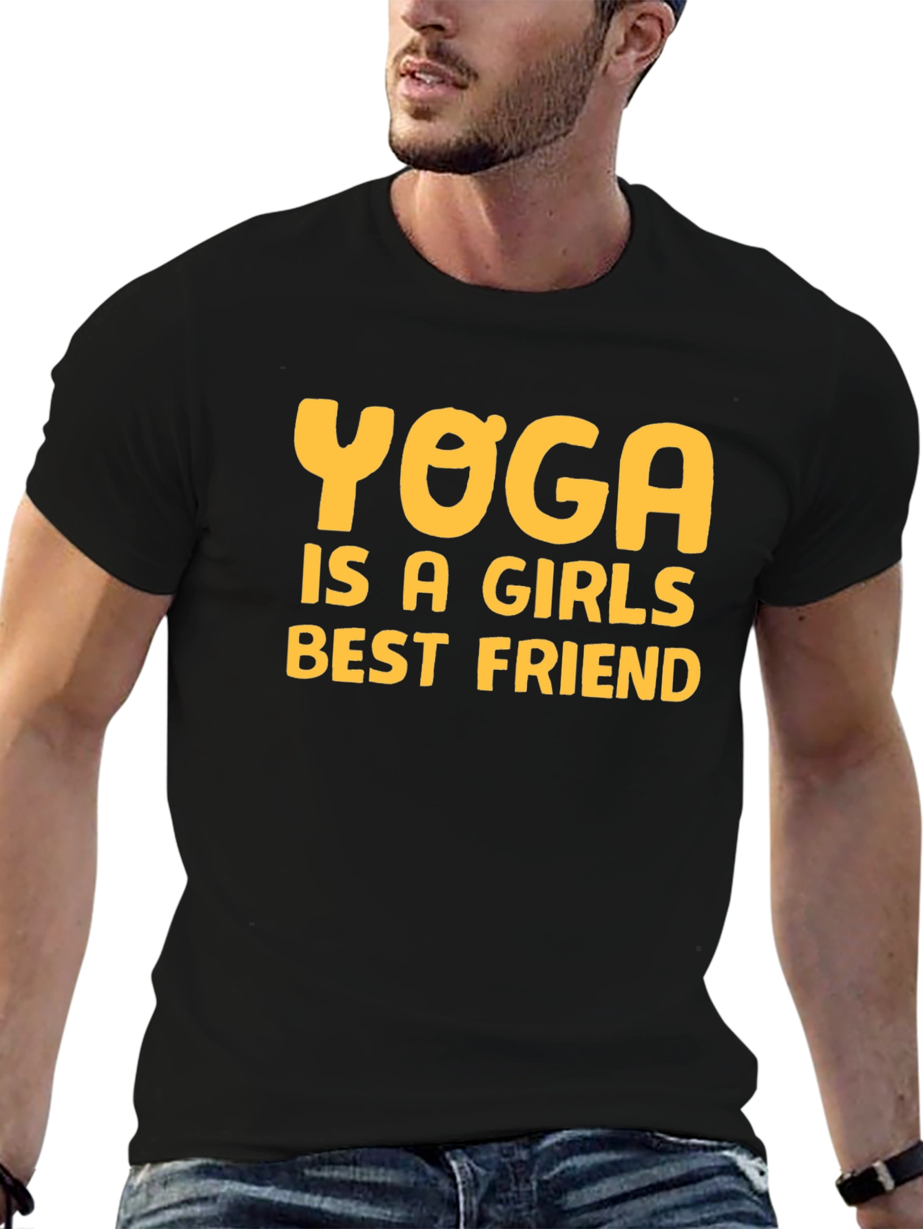 Yoga is a Girls Best Friend Black T-Shirt
