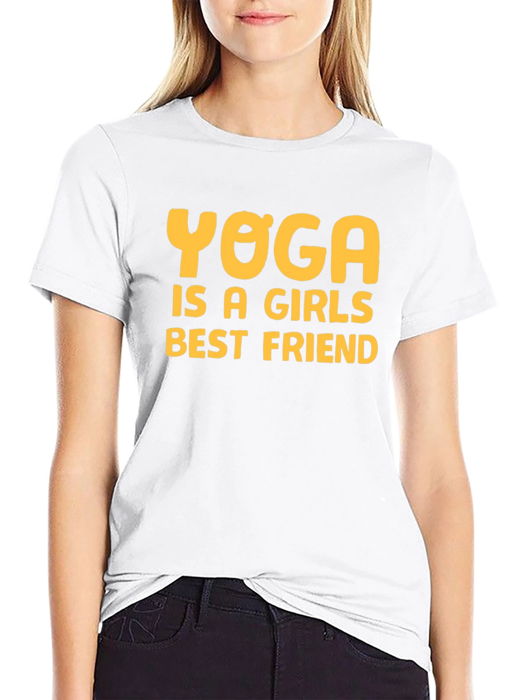 Yoga is a Girls Best Friend Black T-Shirt