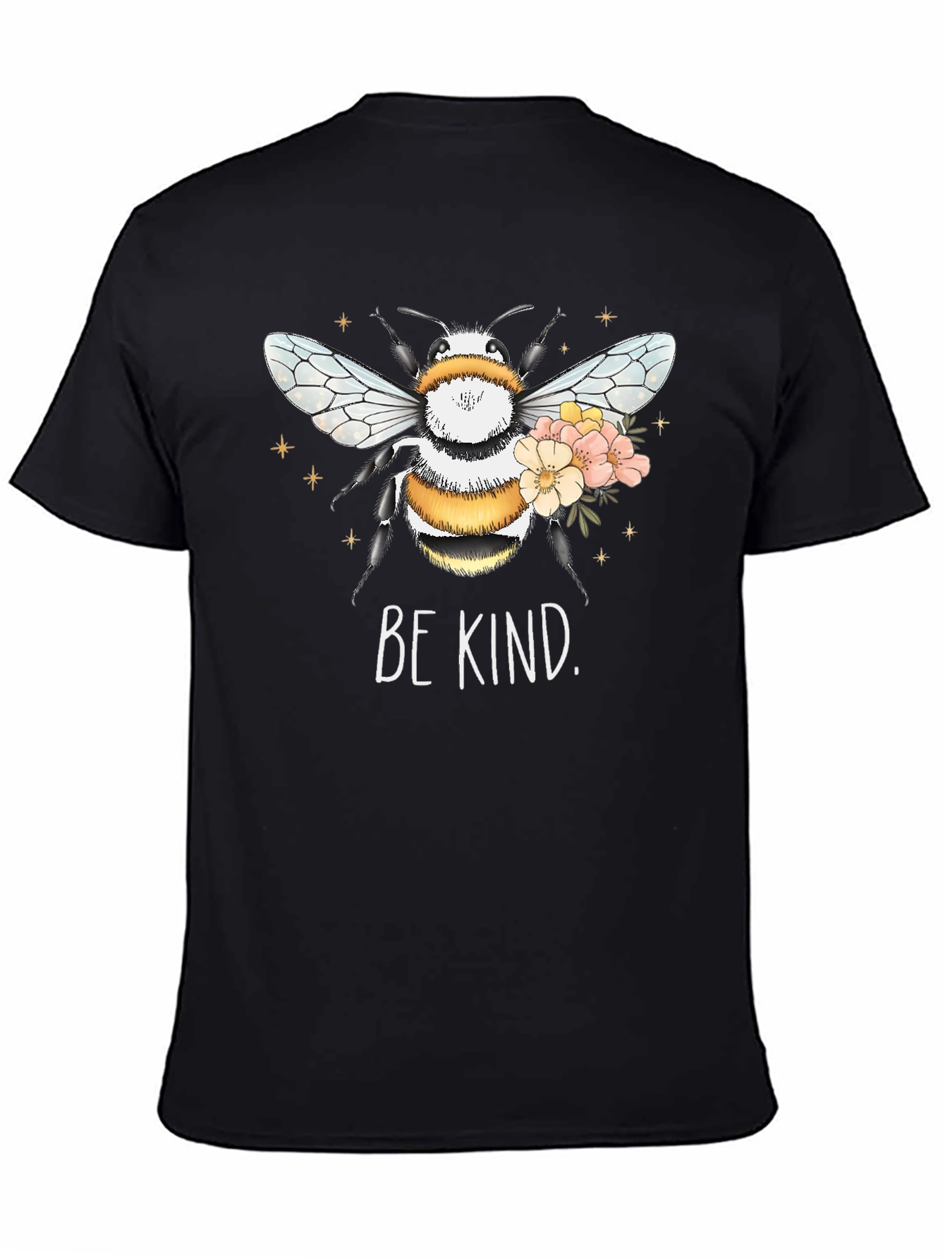 Be Kind Bee Graphic Tee - Black Short Sleeve
