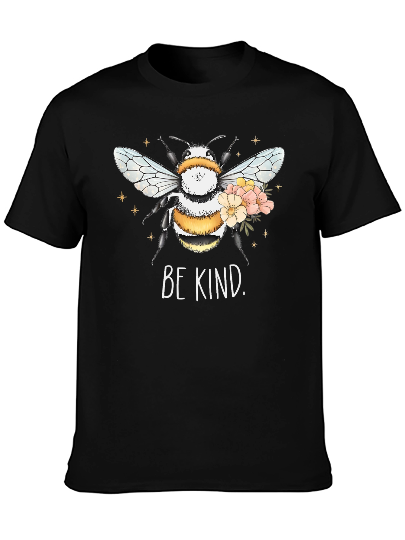 Be Kind Bee Graphic Tee - Black Short Sleeve