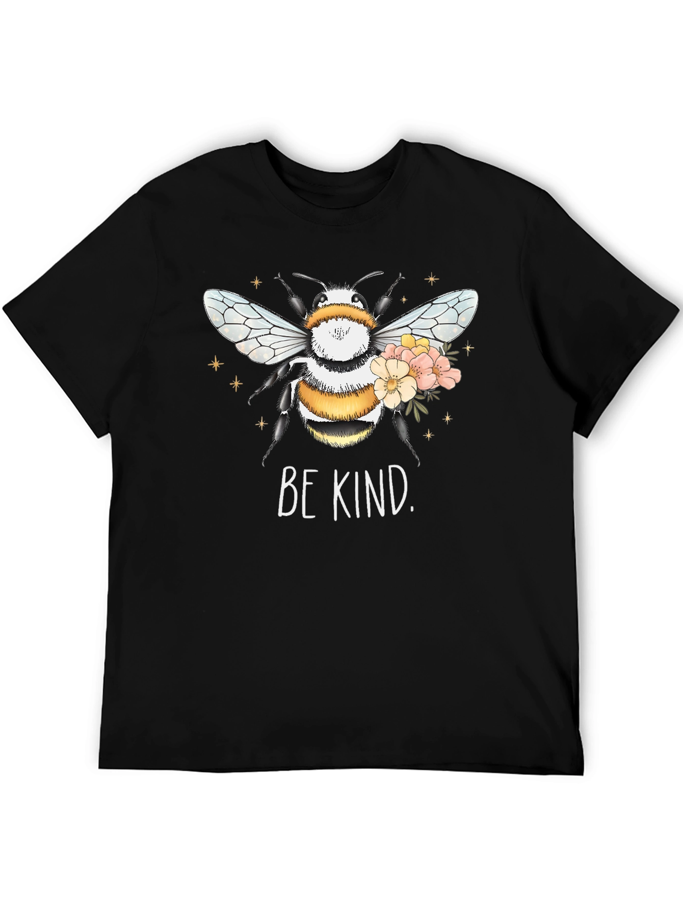 Be Kind Bee Graphic Tee - Black Short Sleeve