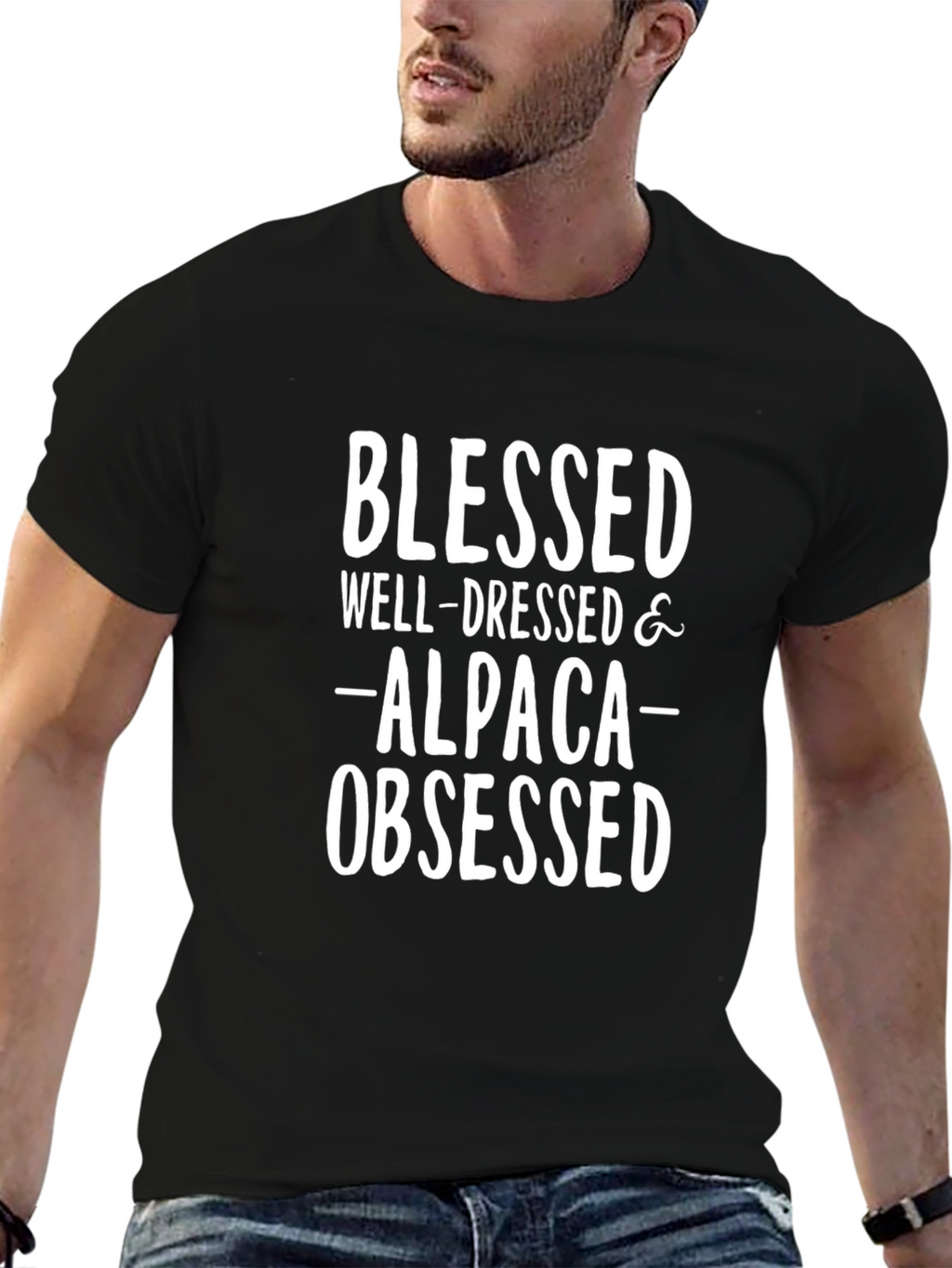Blessed Alpaca Obsessed Graphic Tee