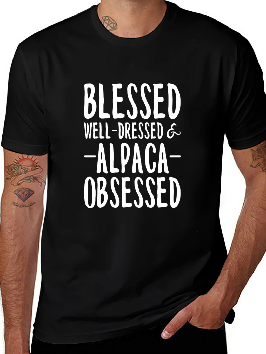 Blessed Alpaca Obsessed Graphic Tee