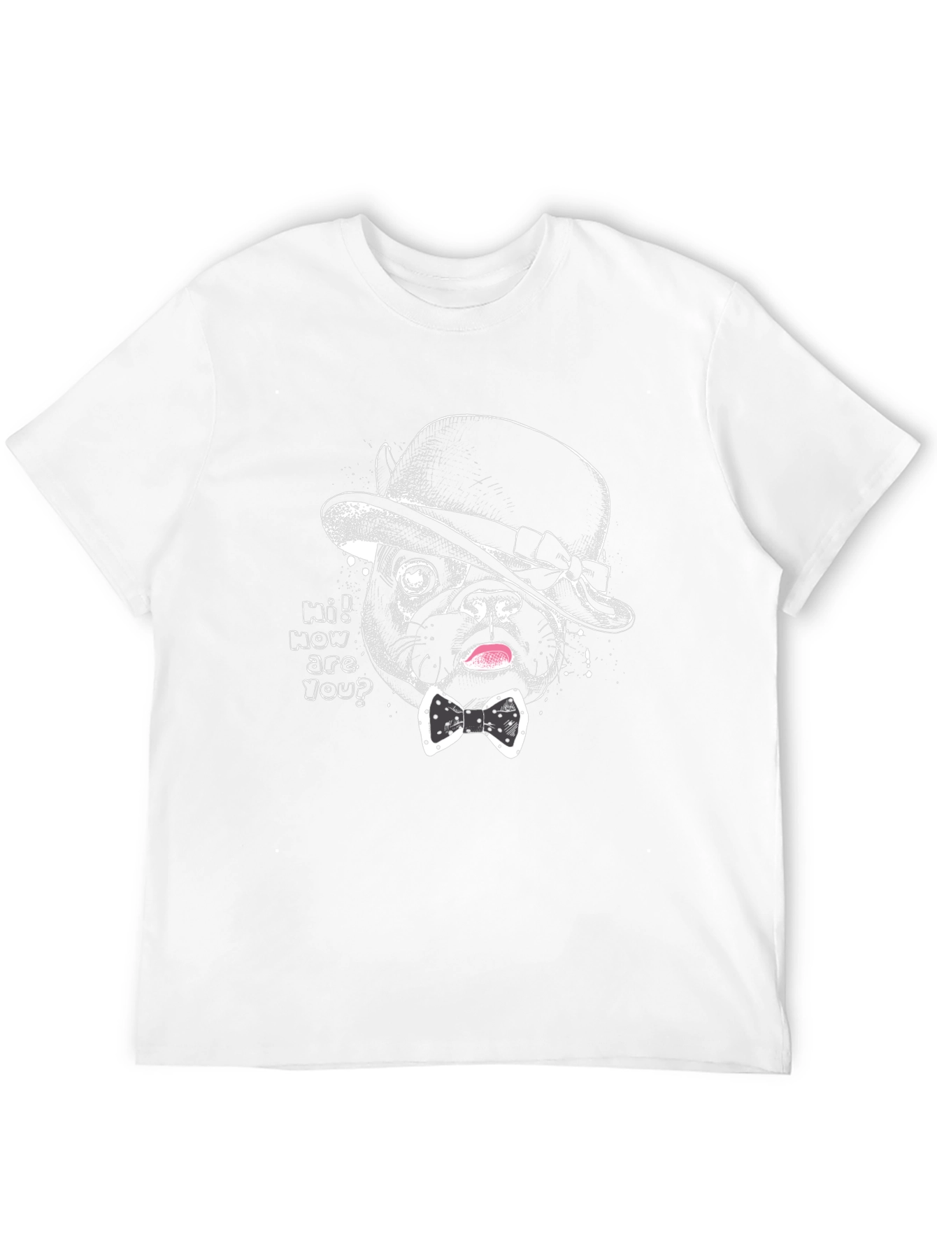 Dog in Hat Graphic T-Shirt