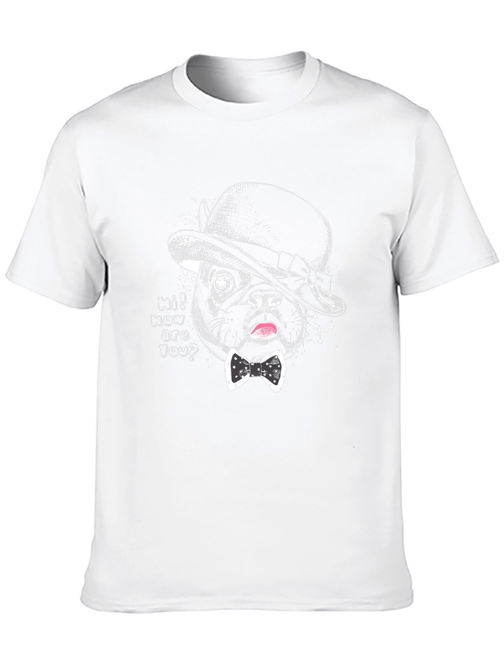 Dog in Hat Graphic T-Shirt