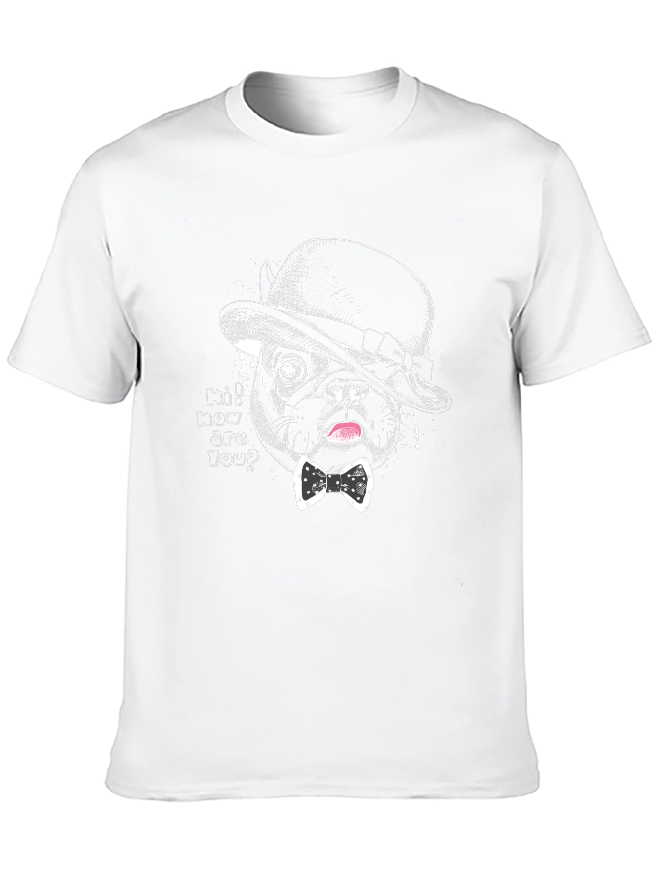 Dog in Hat Graphic T-Shirt