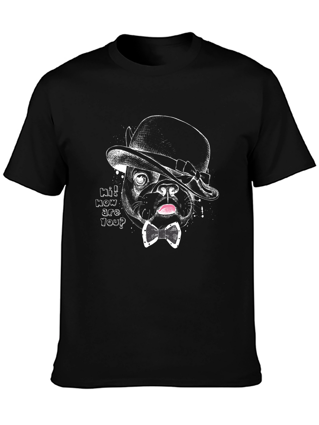 Dog in Hat Graphic T-Shirt