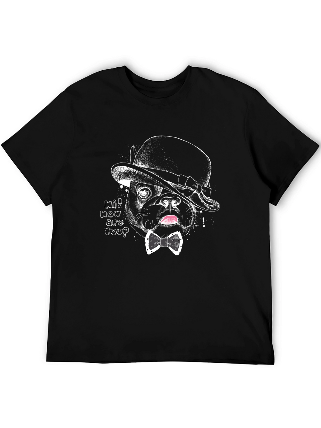 Dog in Hat Graphic T-Shirt