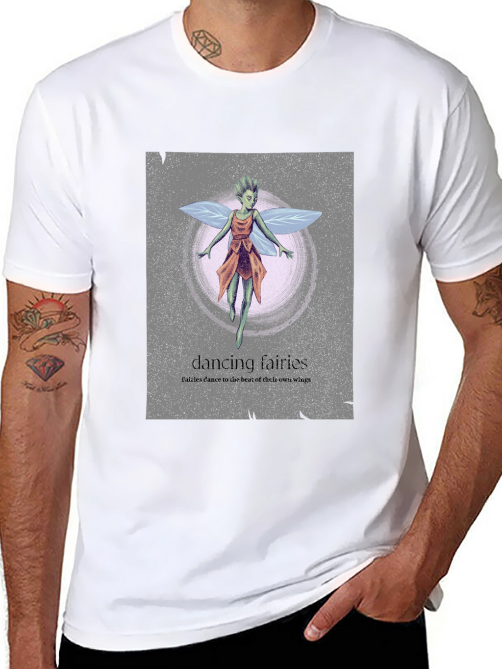 Dancing Fairies Graphic Tee - Unique Design Soft Cotton