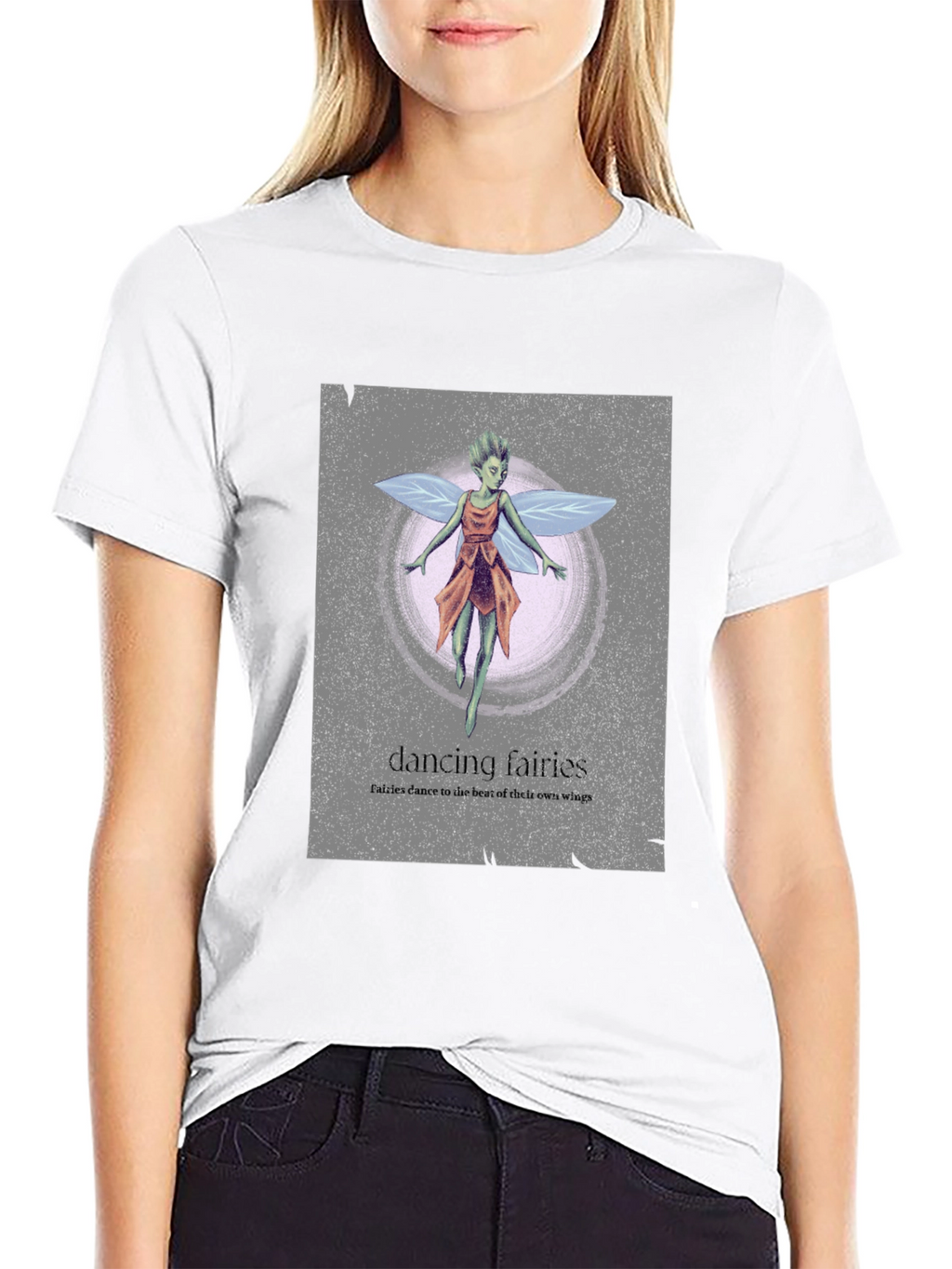 Dancing Fairies Graphic Tee - Unique Design Soft Cotton