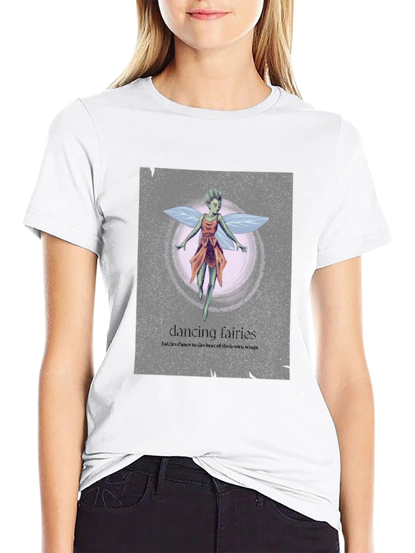 Dancing Fairies Graphic Tee - Unique Design Soft Cotton