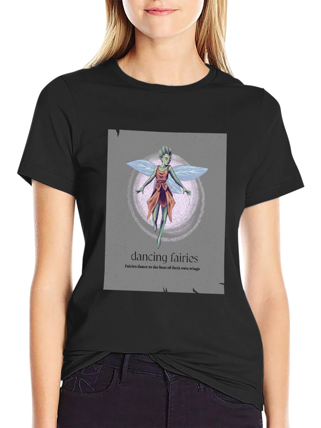 Dancing Fairies Graphic Tee - Unique Design Soft Cotton