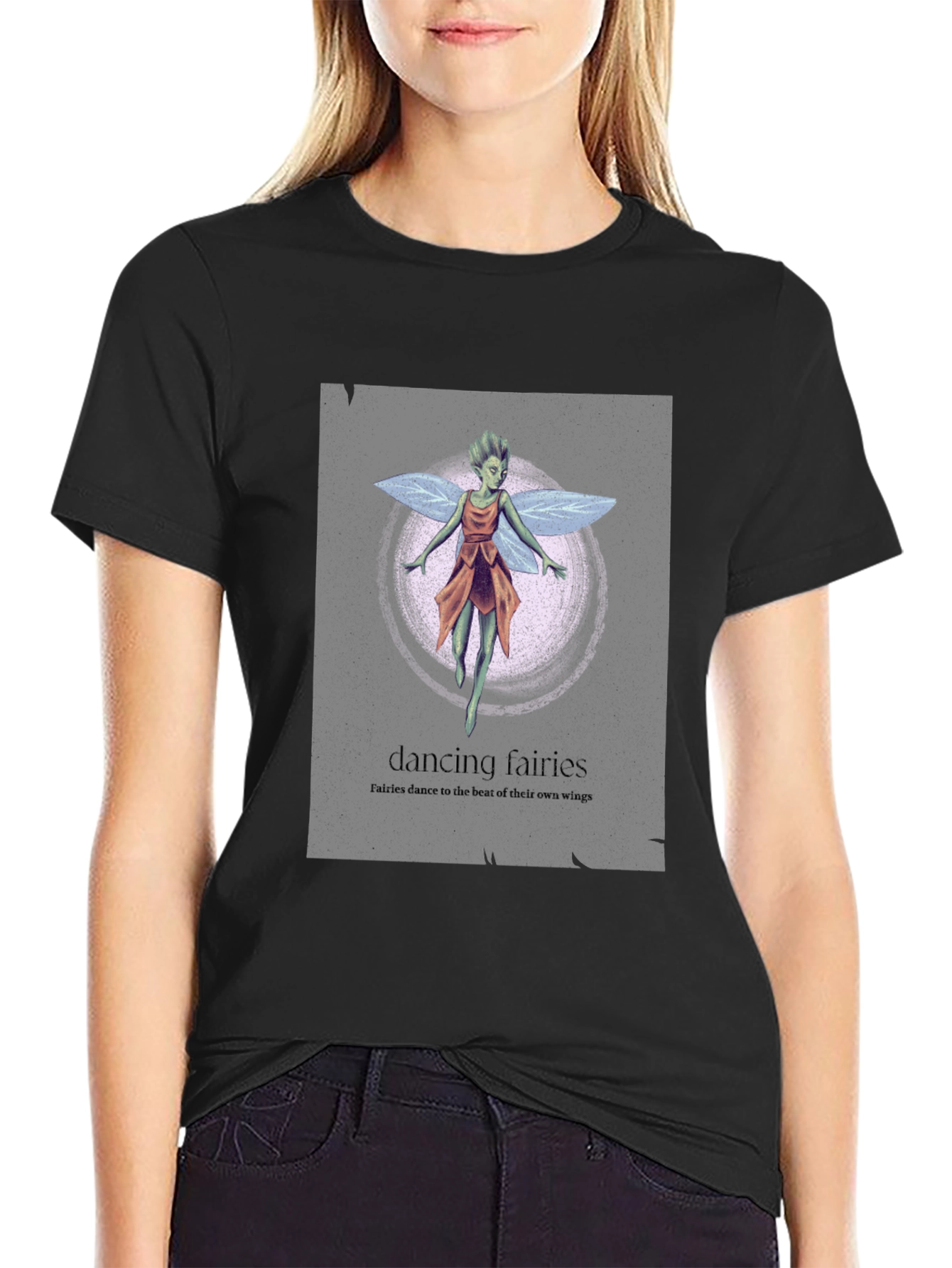 Dancing Fairies Graphic Tee - Unique Design Soft Cotton