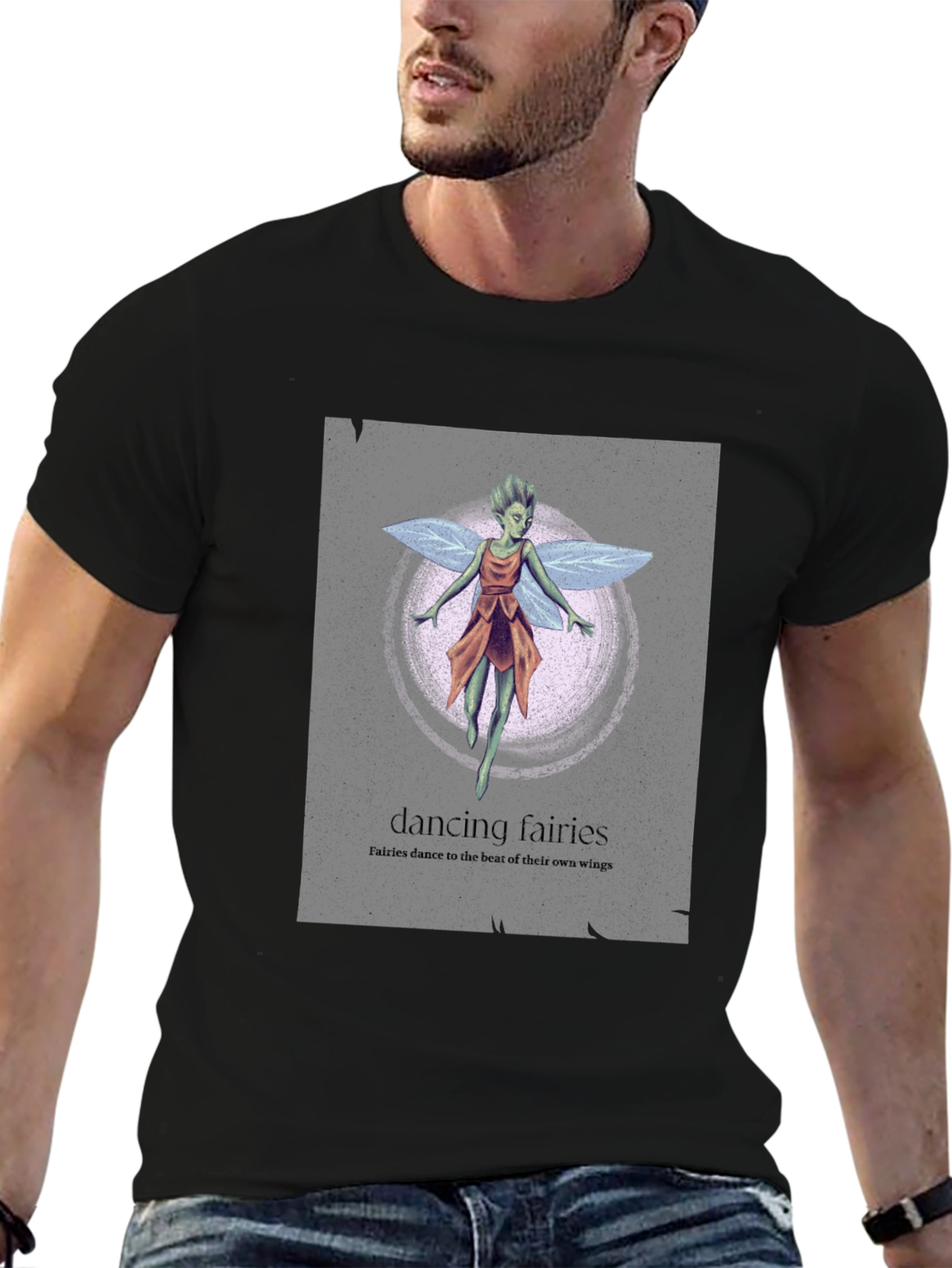 Dancing Fairies Graphic Tee - Unique Design Soft Cotton