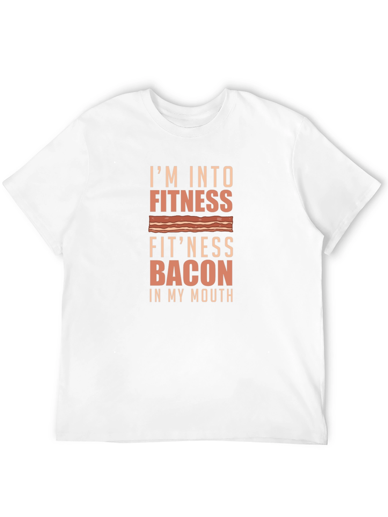 Fitness Bacon Funny T-Shirt - Gym Humor Tee
