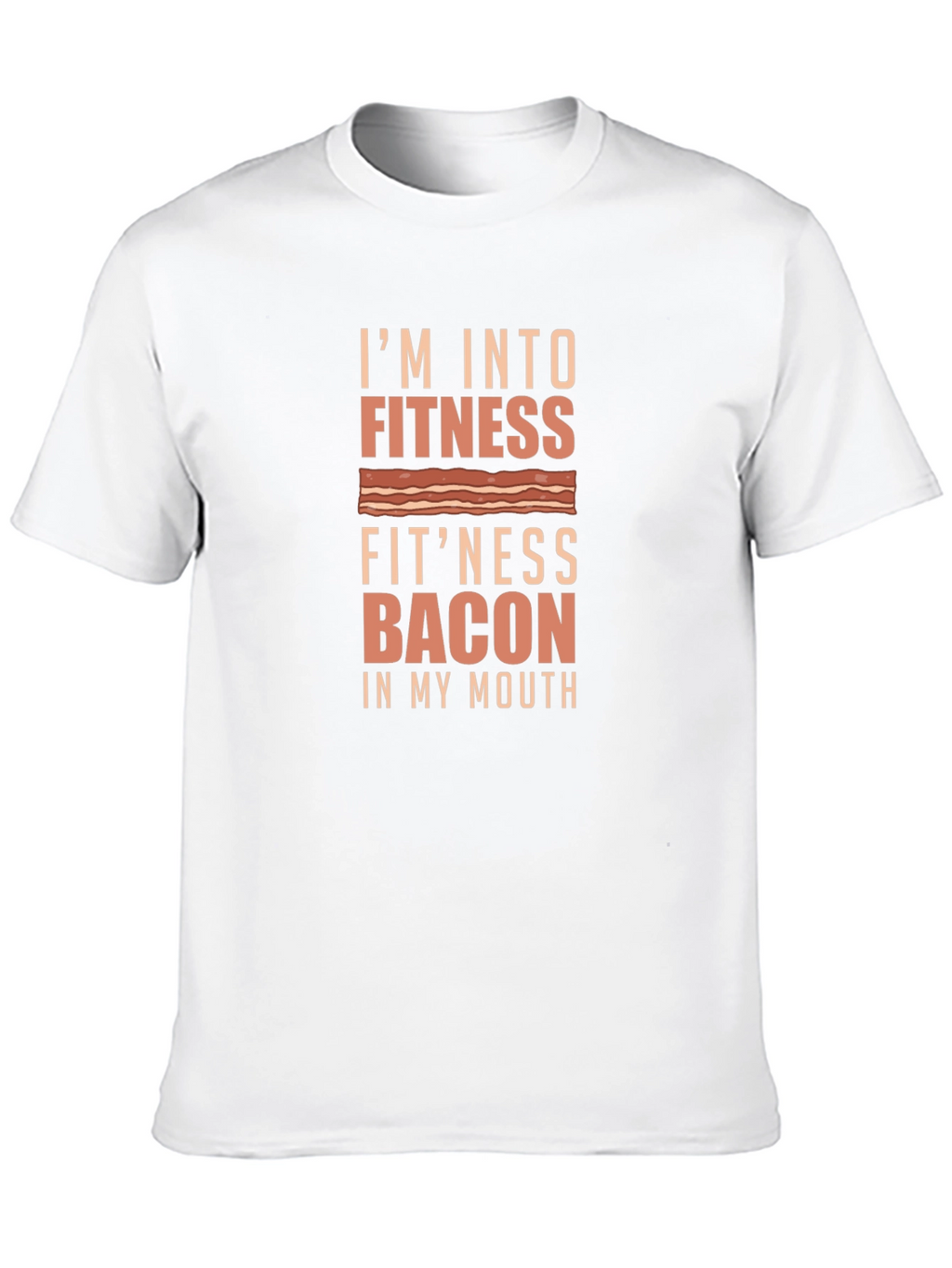 Fitness Bacon Funny T-Shirt - Gym Humor Tee