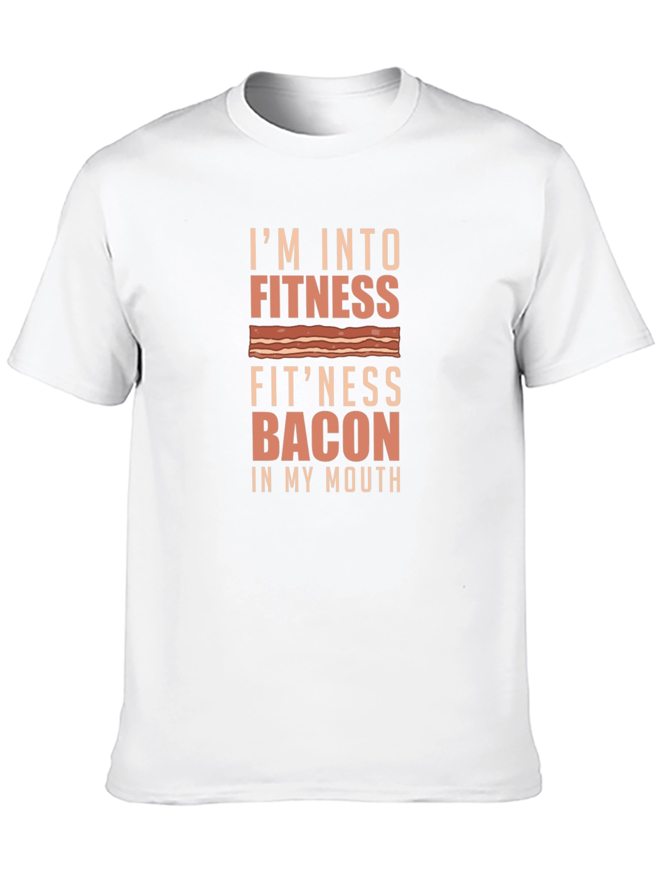 Fitness Bacon Funny T-Shirt - Gym Humor Tee