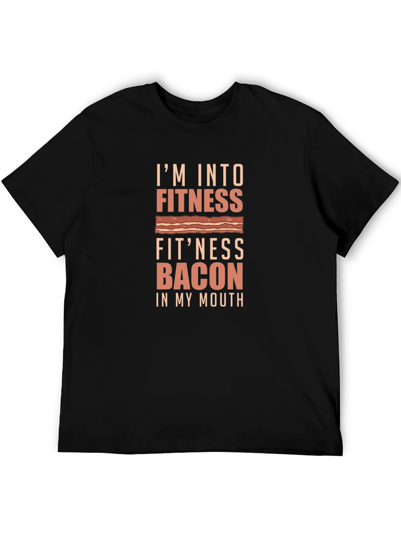 Fitness Bacon Funny T-Shirt - Gym Humor Tee