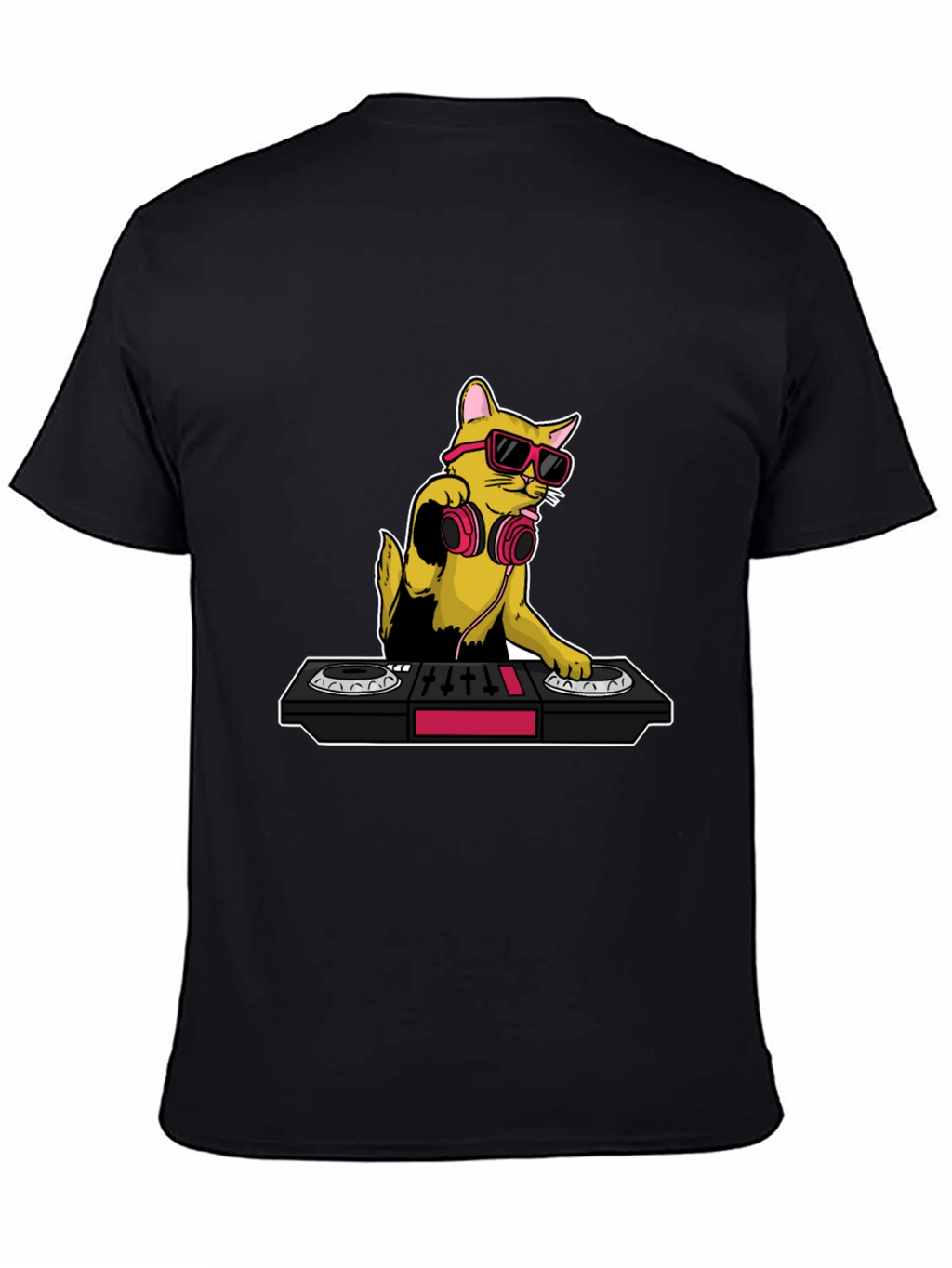 DJ Cat Graphic T-Shirt - Cool Musician Tee