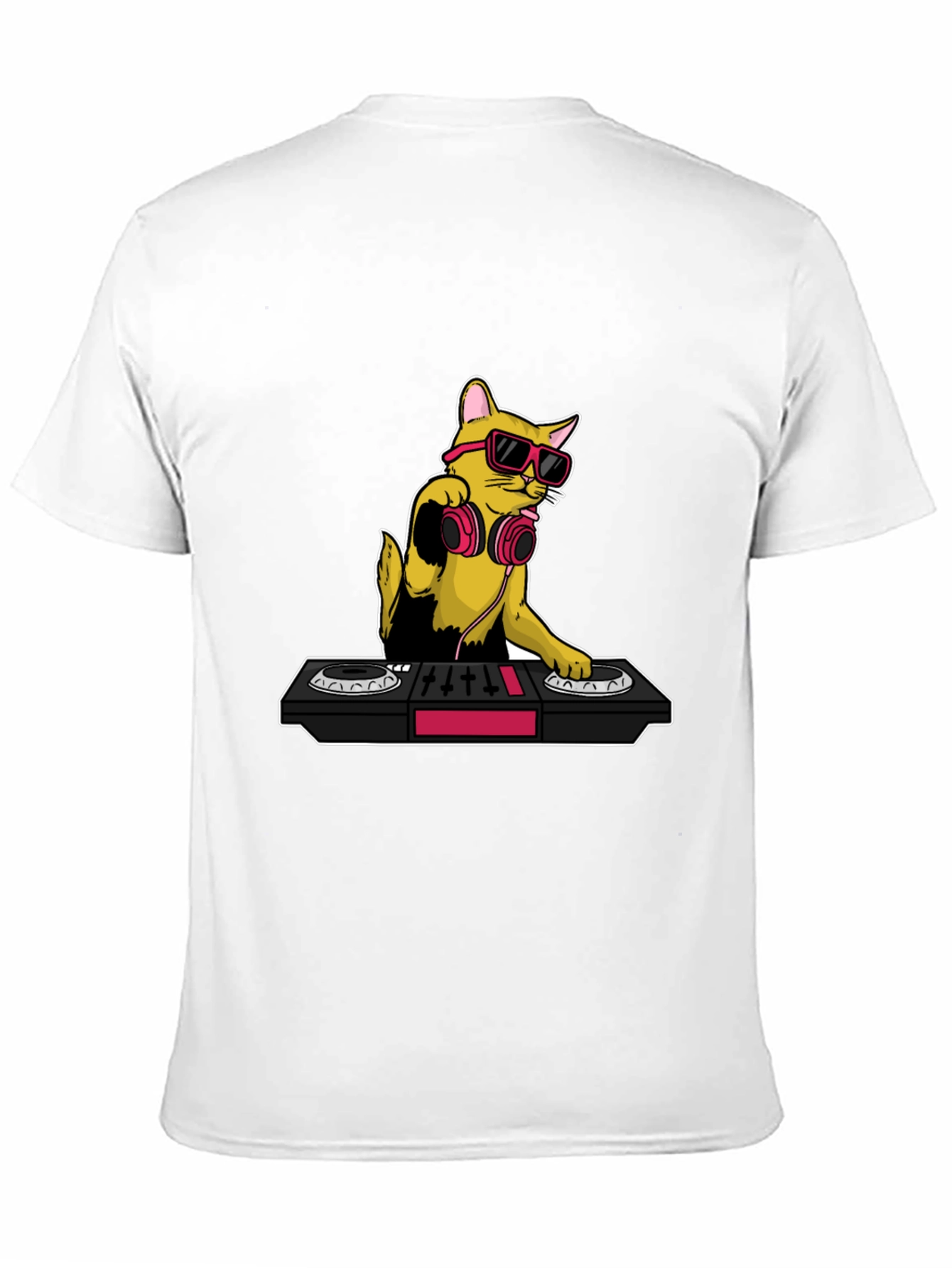 DJ Cat Graphic T-Shirt - Cool Musician Tee