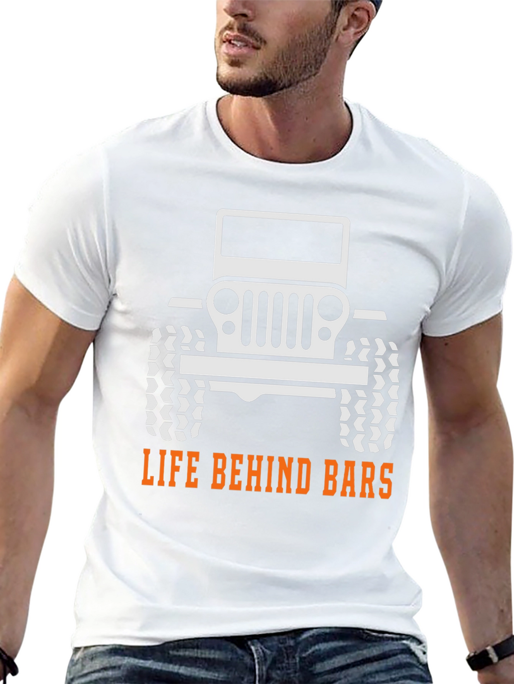 Life Behind Bars Jeep T-Shirt - Black