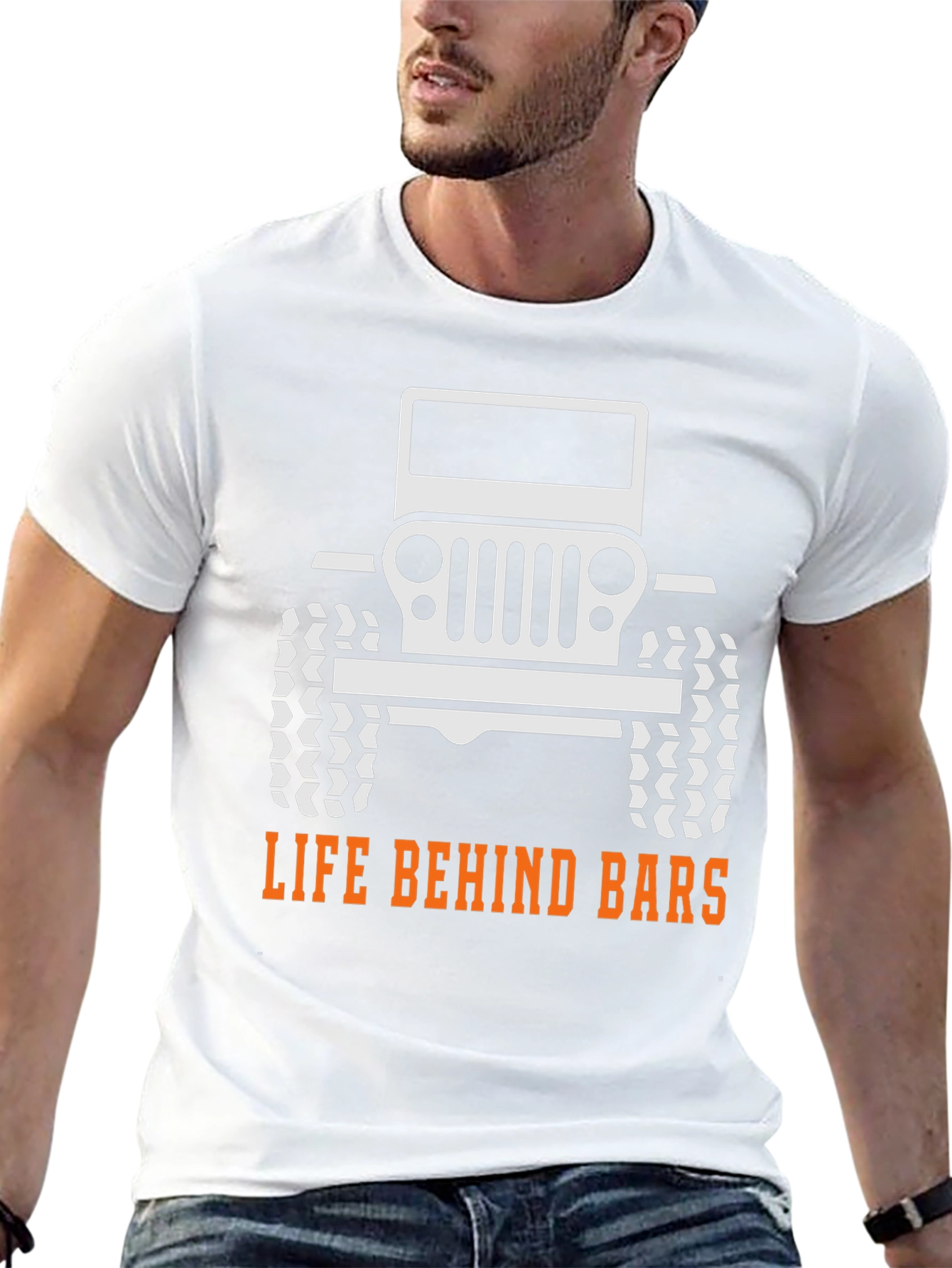 Life Behind Bars Jeep T-Shirt - Black