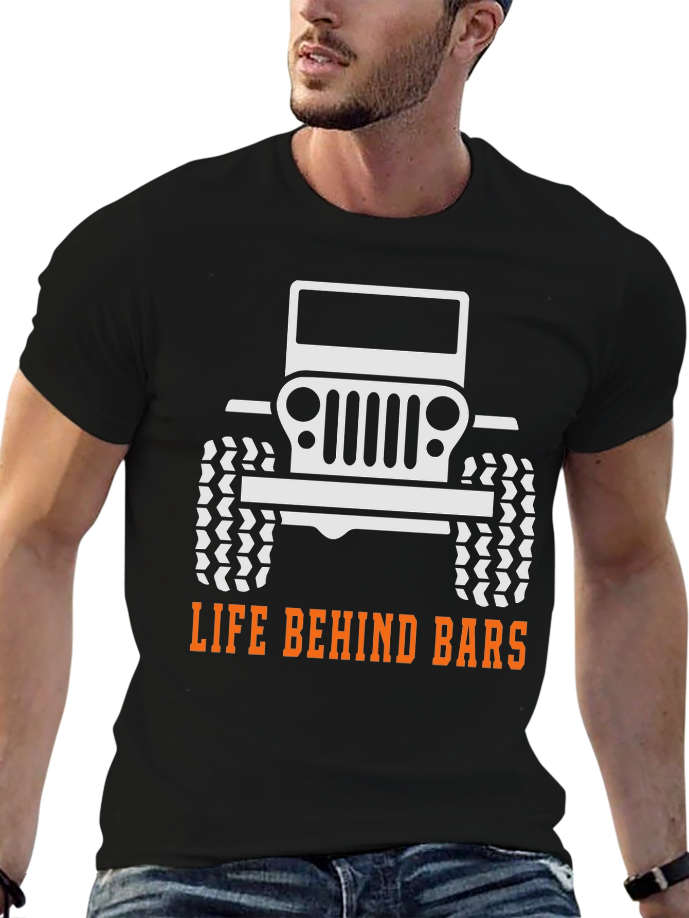 Life Behind Bars Jeep T-Shirt - Black