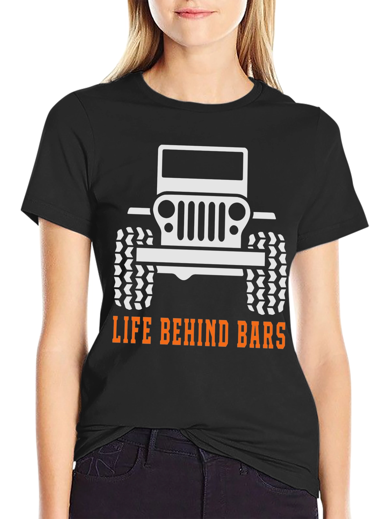 Life Behind Bars Jeep T-Shirt - Black