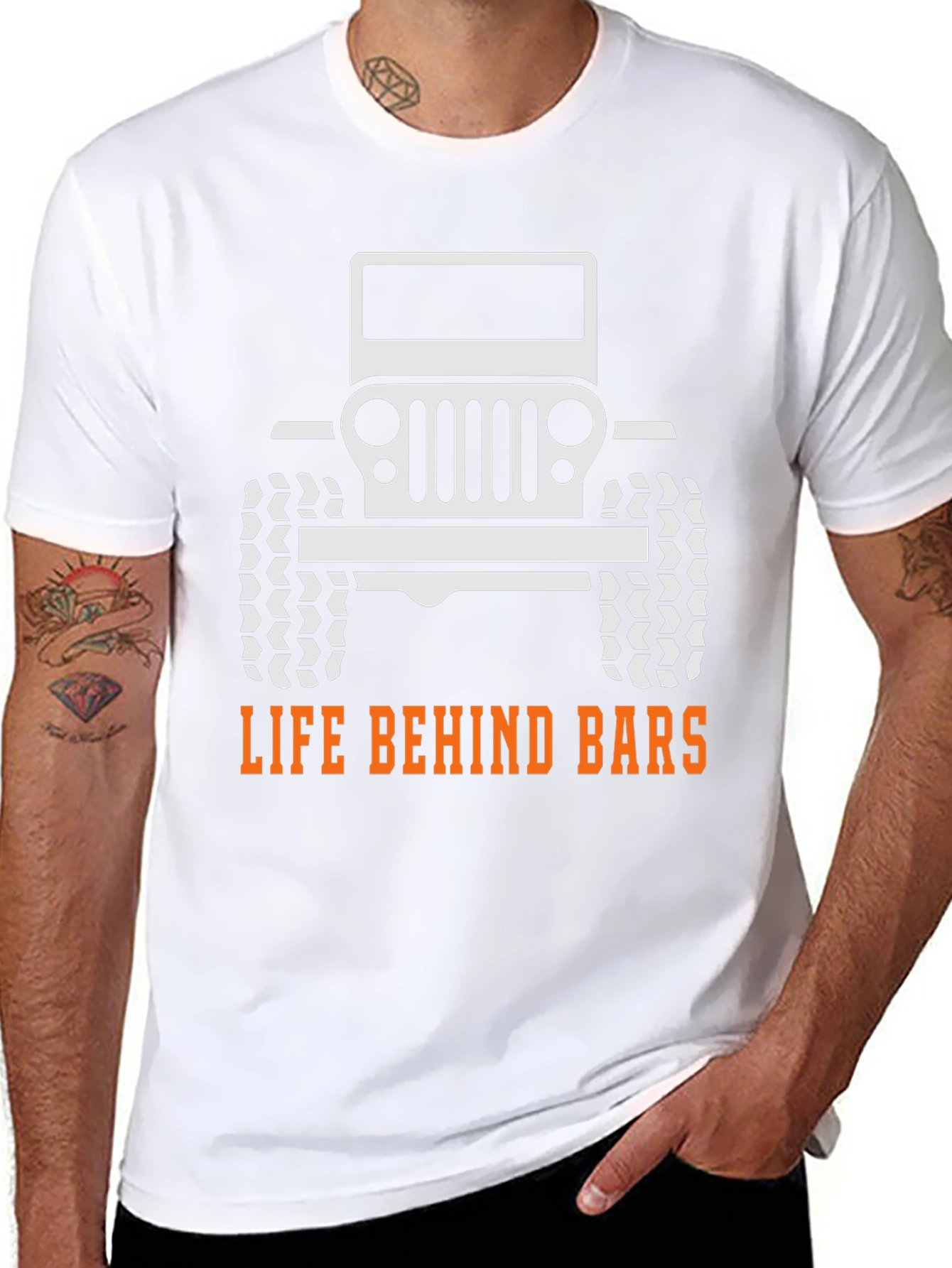 Life Behind Bars Jeep T-Shirt - Black