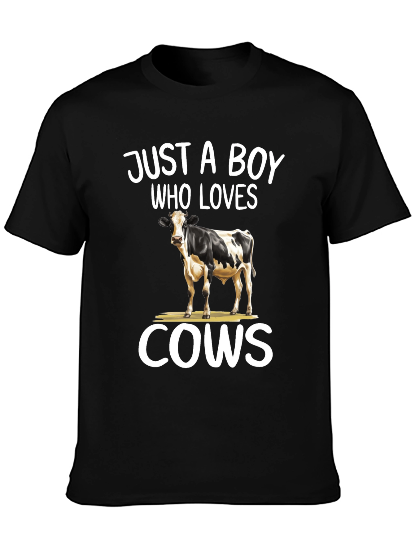 Cow Lover T-Shirt - Just a Boy Who Loves Cows Design