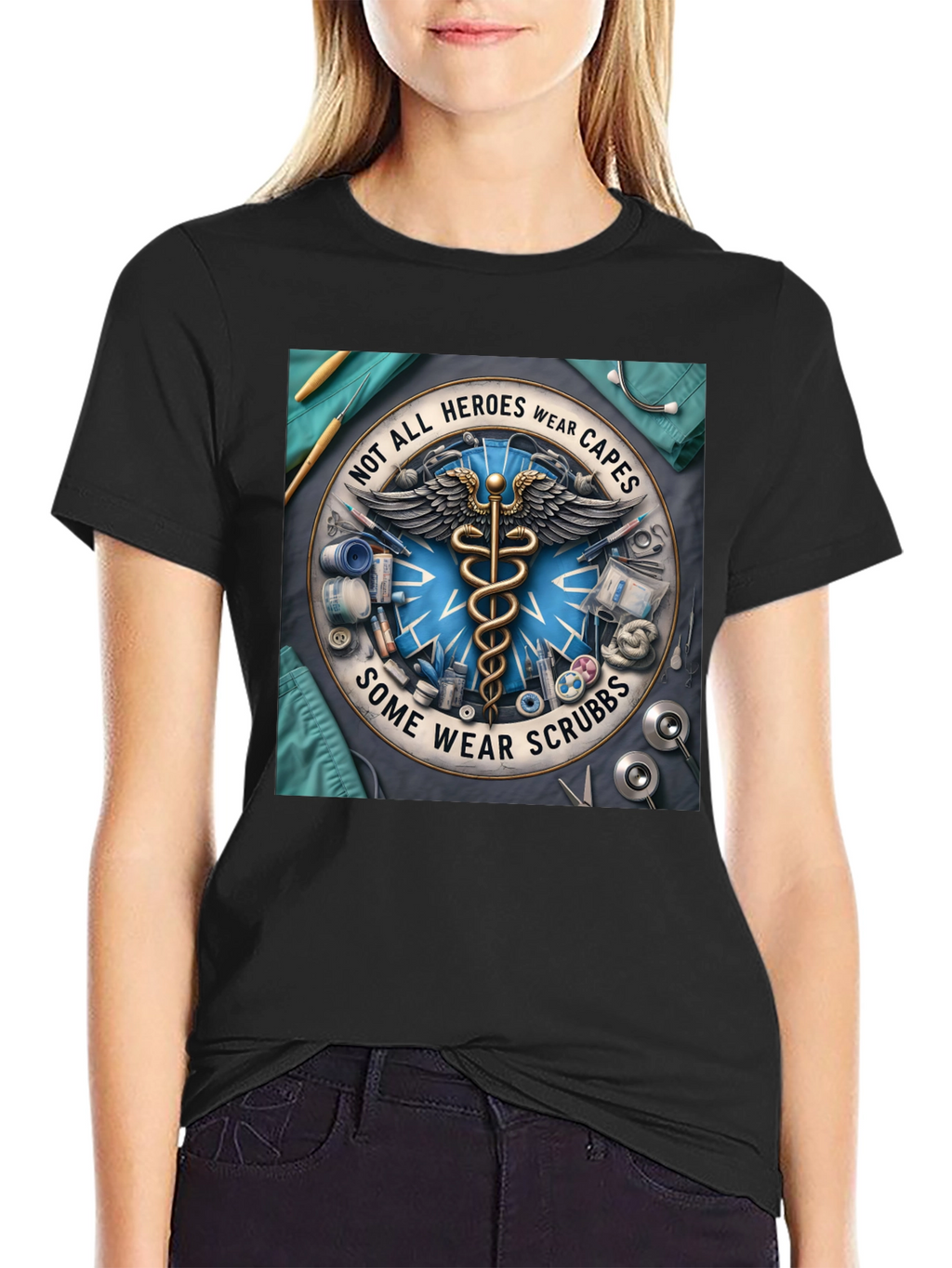 Heroes Wear Scrubs T-Shirt: Medical Professional Tee