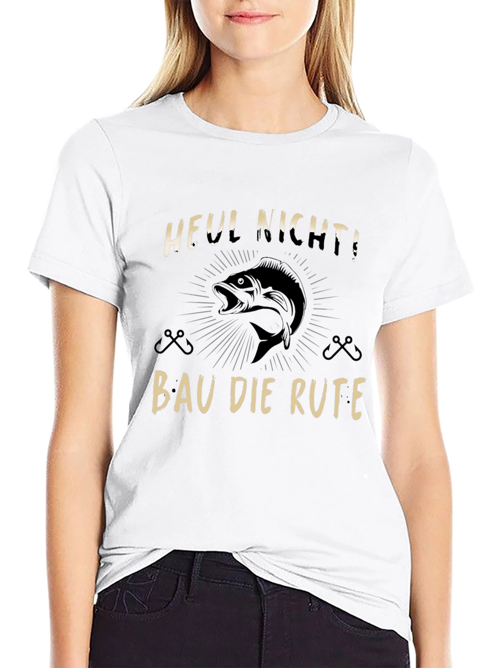 Funny Fishing T-Shirt - Heul Nicht! Bau Die Rute!