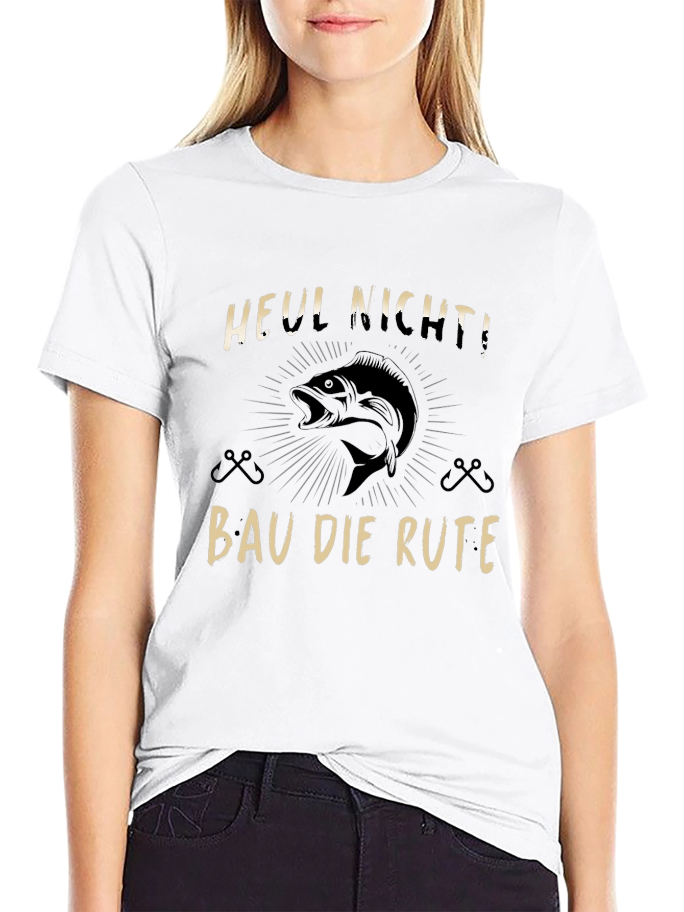 Funny Fishing T-Shirt - Heul Nicht! Bau Die Rute!