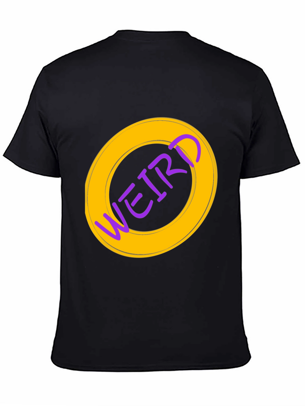 Weird Graphic Tee - Black Cotton Casual Shirt