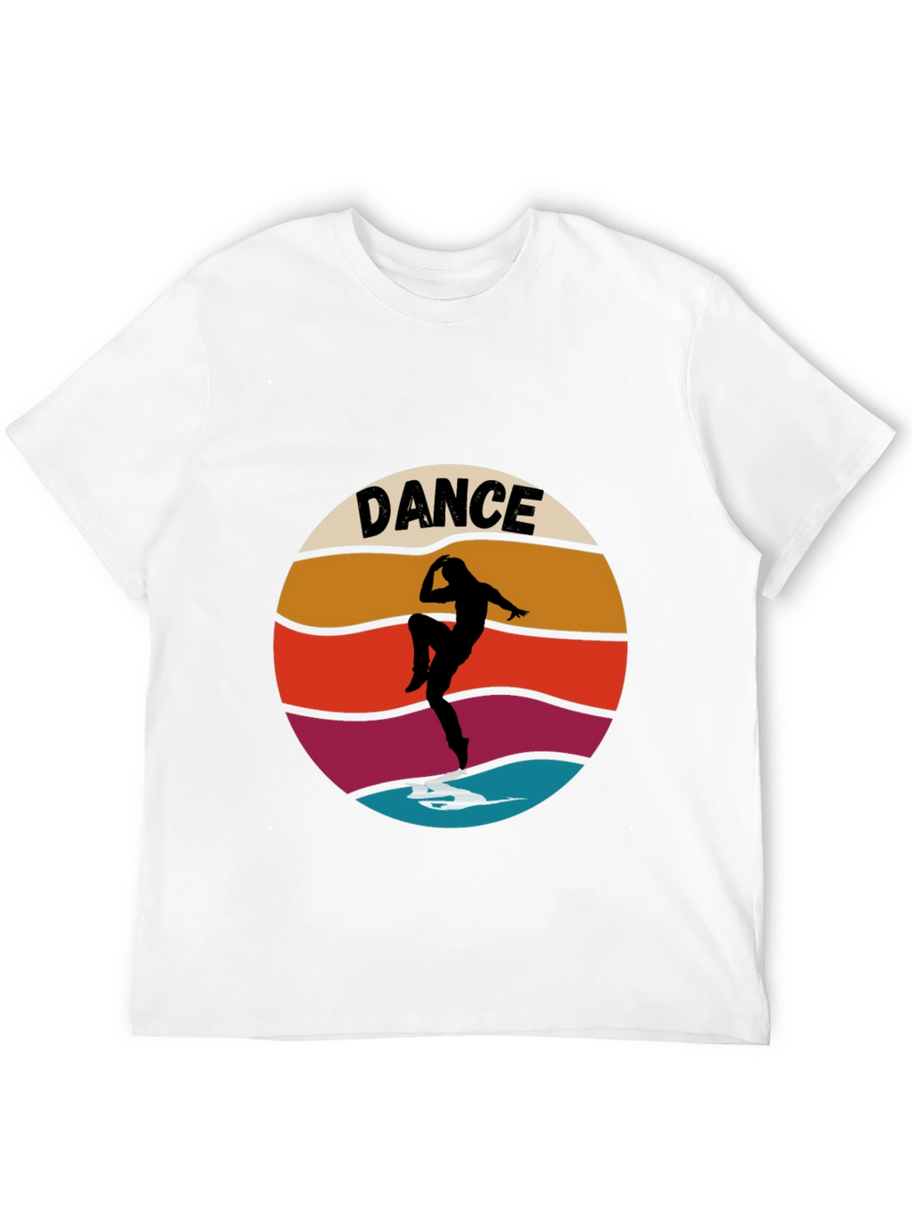 Retro Dance Silhouette Graphic T-Shirt