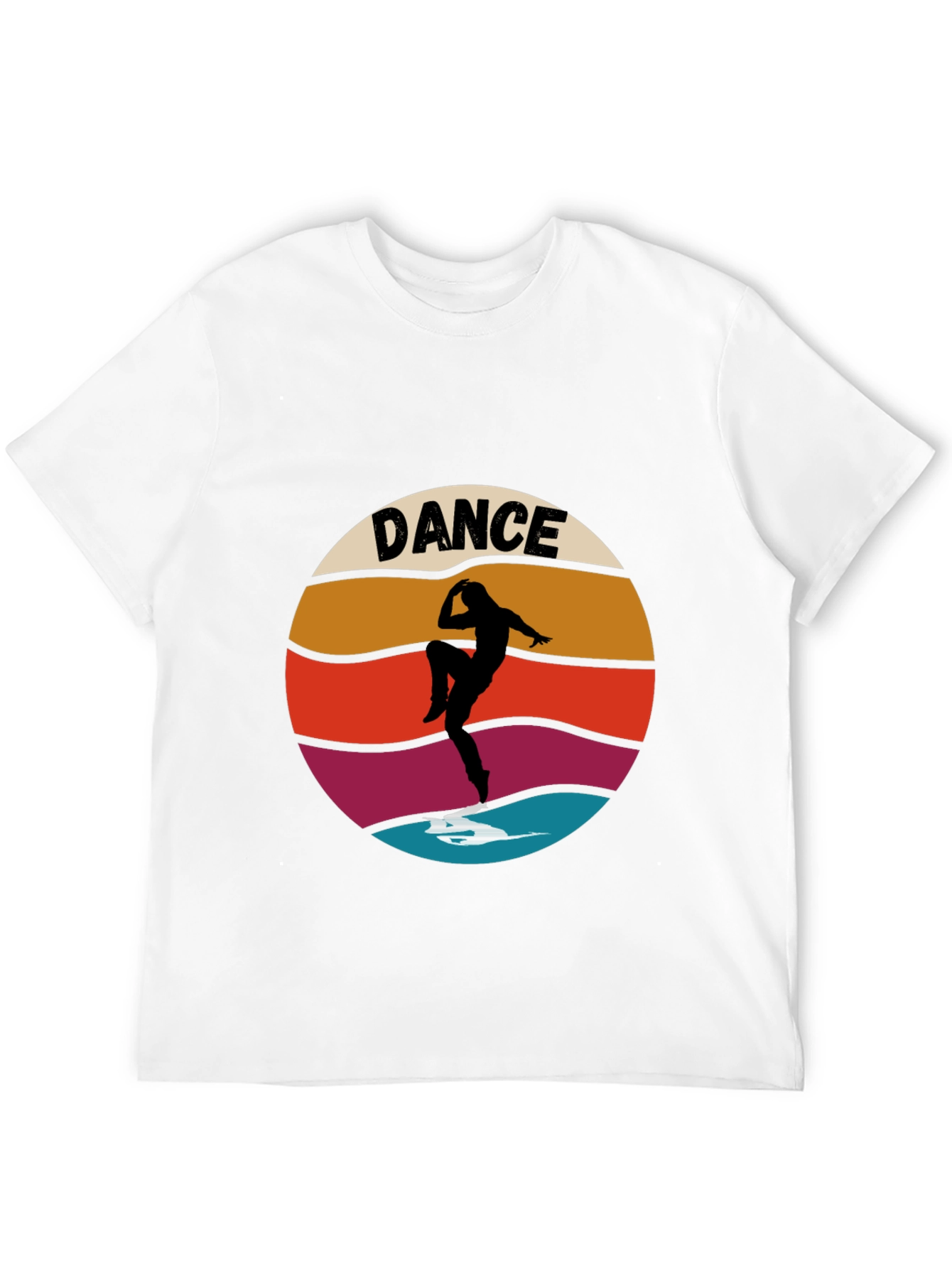 Retro Dance Silhouette Graphic T-Shirt