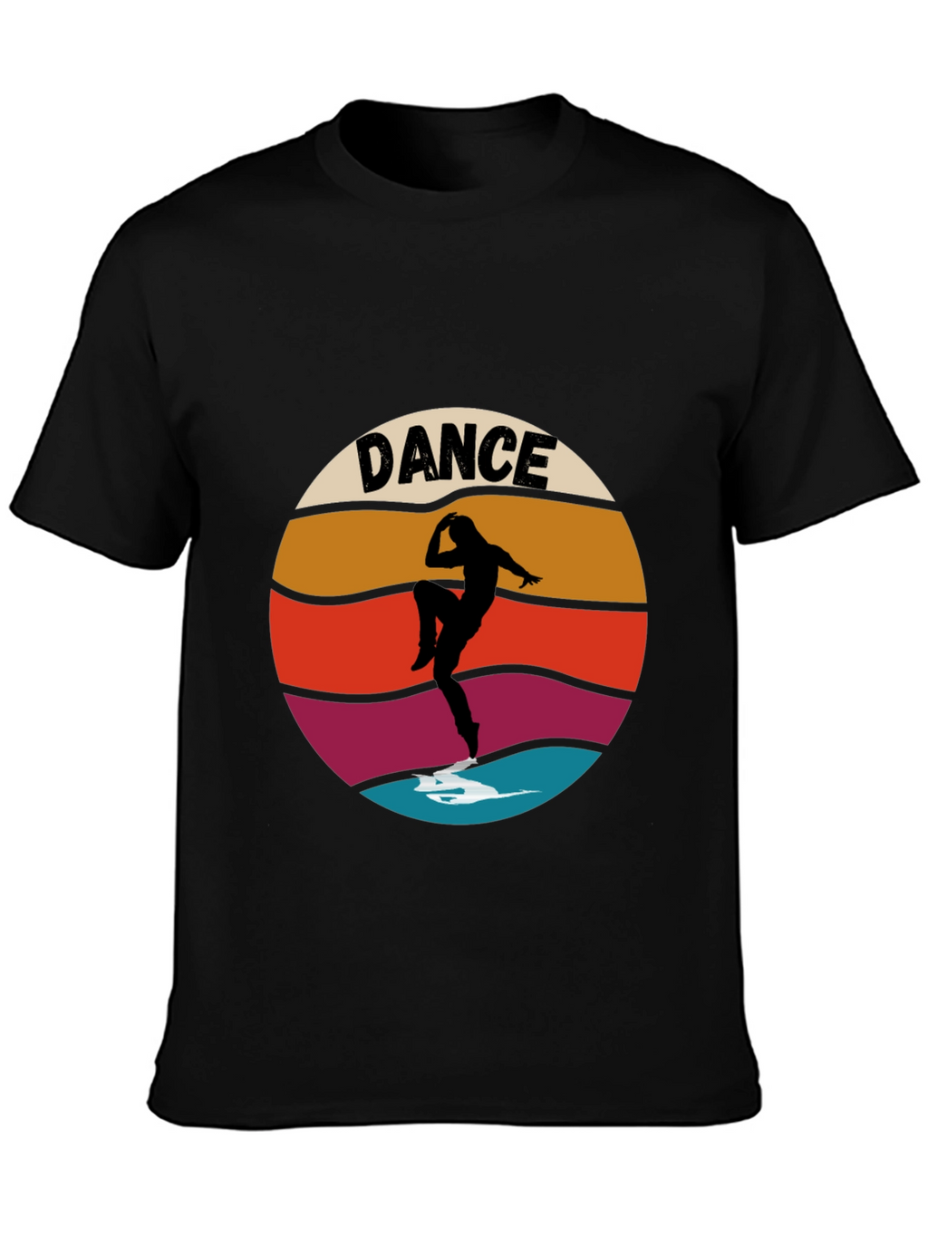 Retro Dance Silhouette Graphic T-Shirt