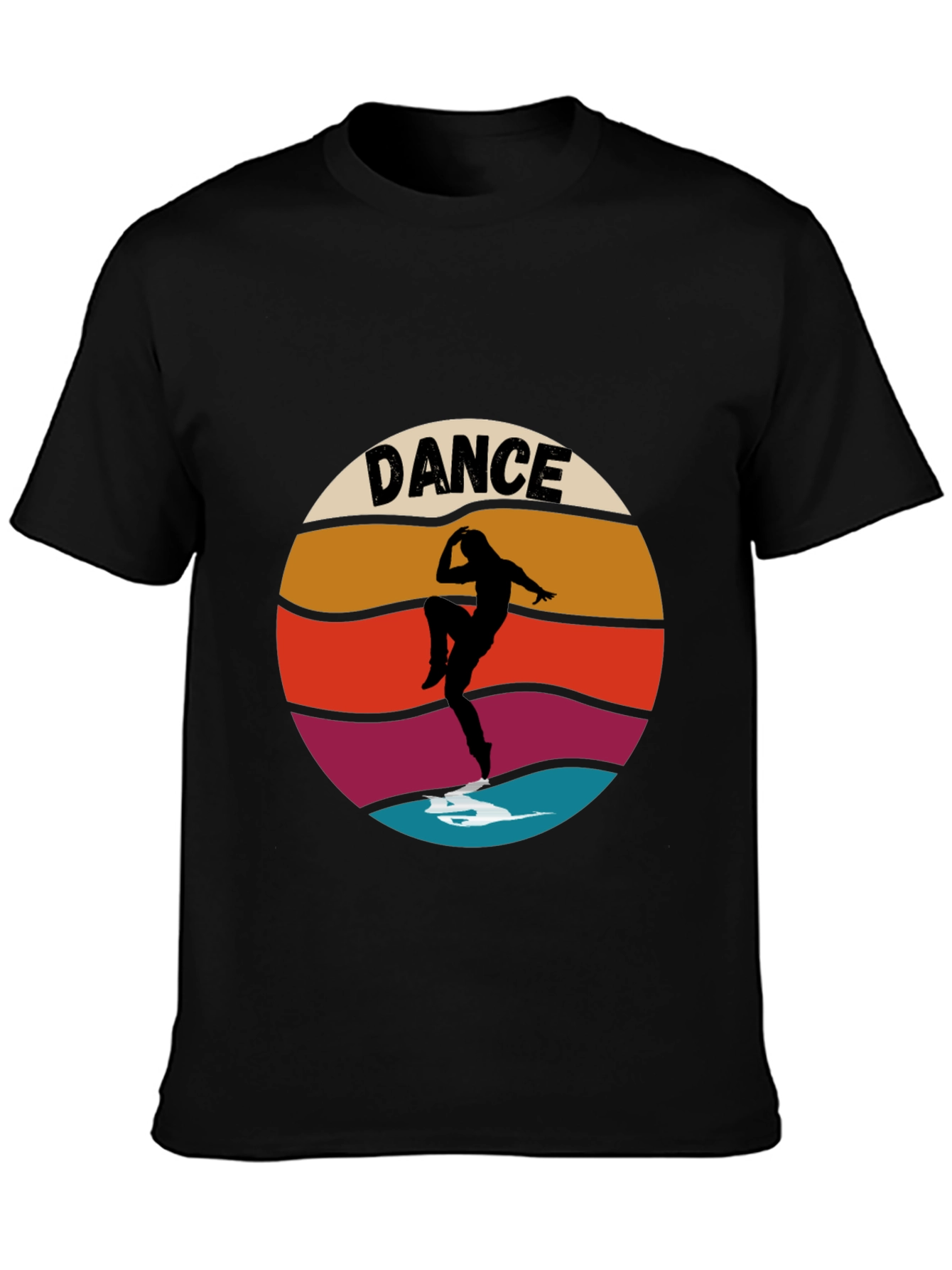 Retro Dance Silhouette Graphic T-Shirt
