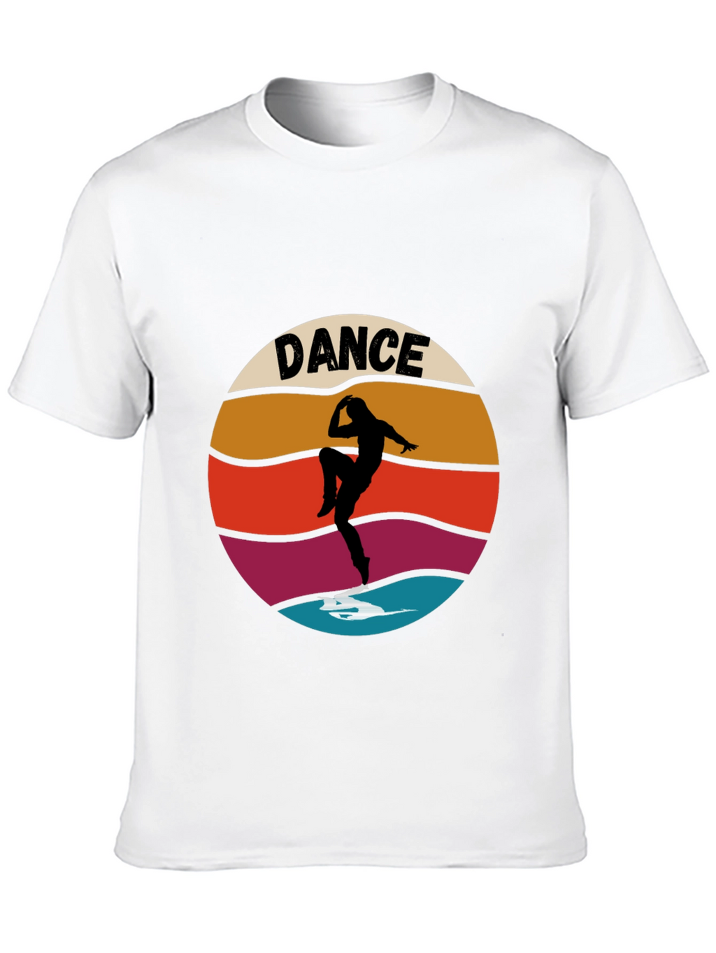 Retro Dance Silhouette Graphic T-Shirt