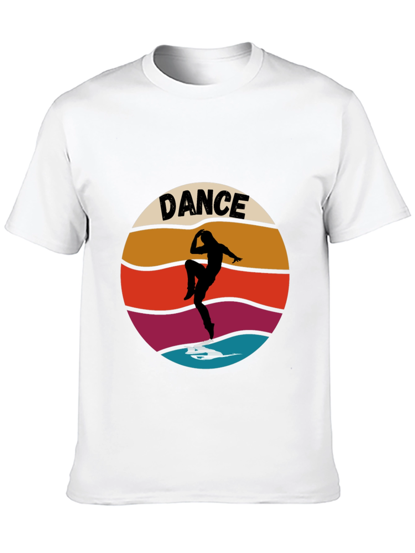 Retro Dance Silhouette Graphic T-Shirt
