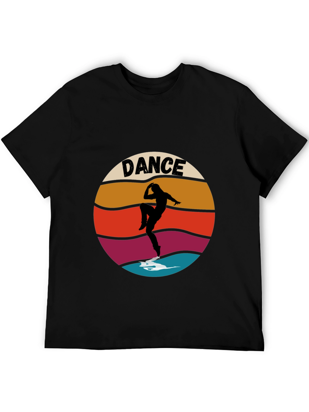 Retro Dance Silhouette Graphic T-Shirt