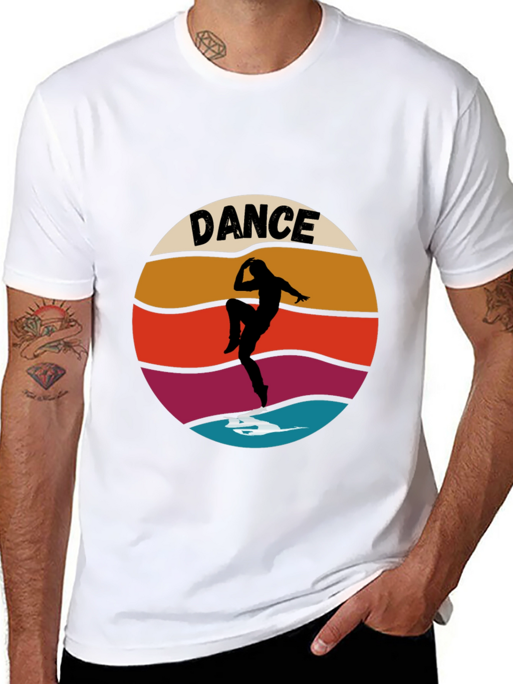 Retro Dance Silhouette Graphic T-Shirt