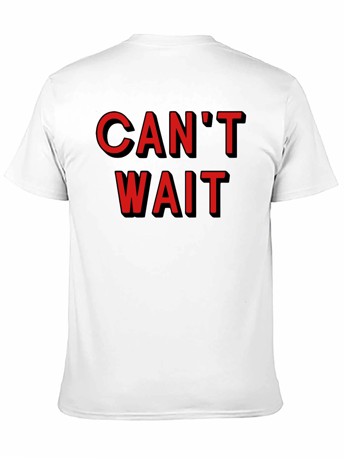 Cant Wait Graphic Tee - Stylish Black Cotton T-Shirt
