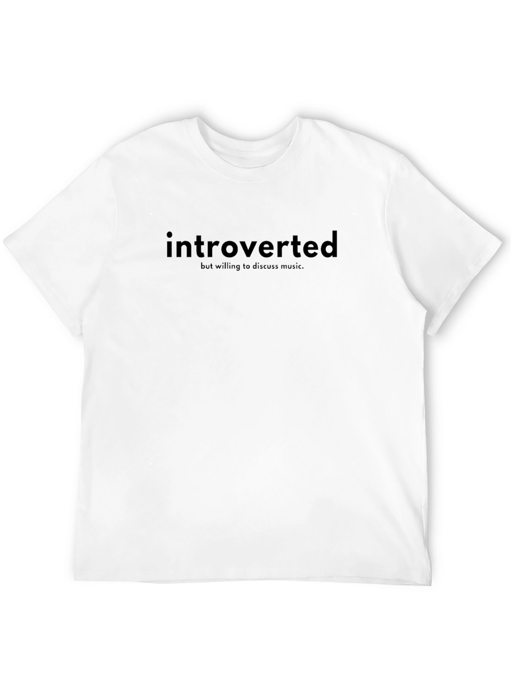 Introverted Music Lovers Black T-Shirt
