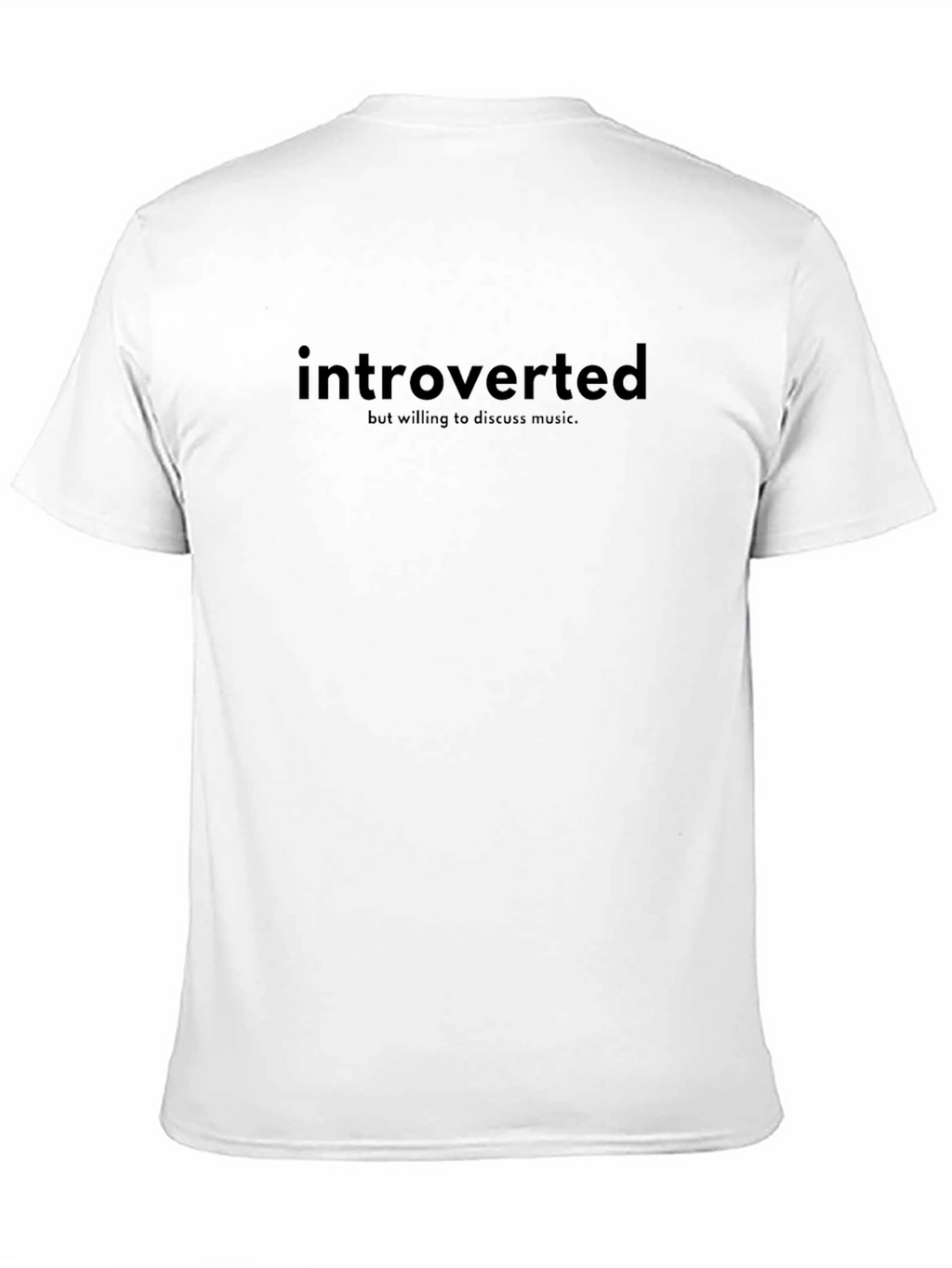 Introverted Music Lovers Black T-Shirt