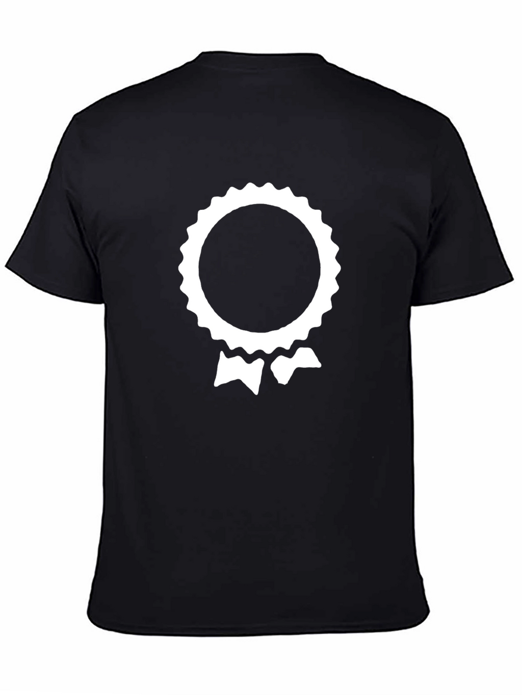 Black T-Shirt with White Award Emblem