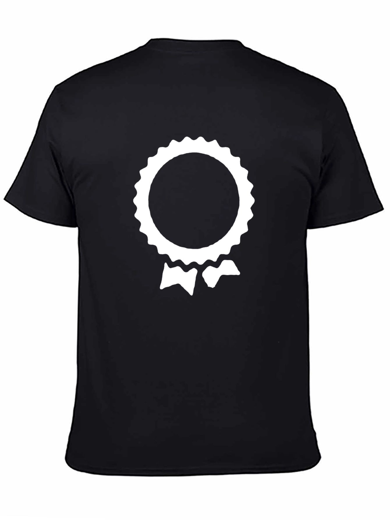Black T-Shirt with White Award Emblem
