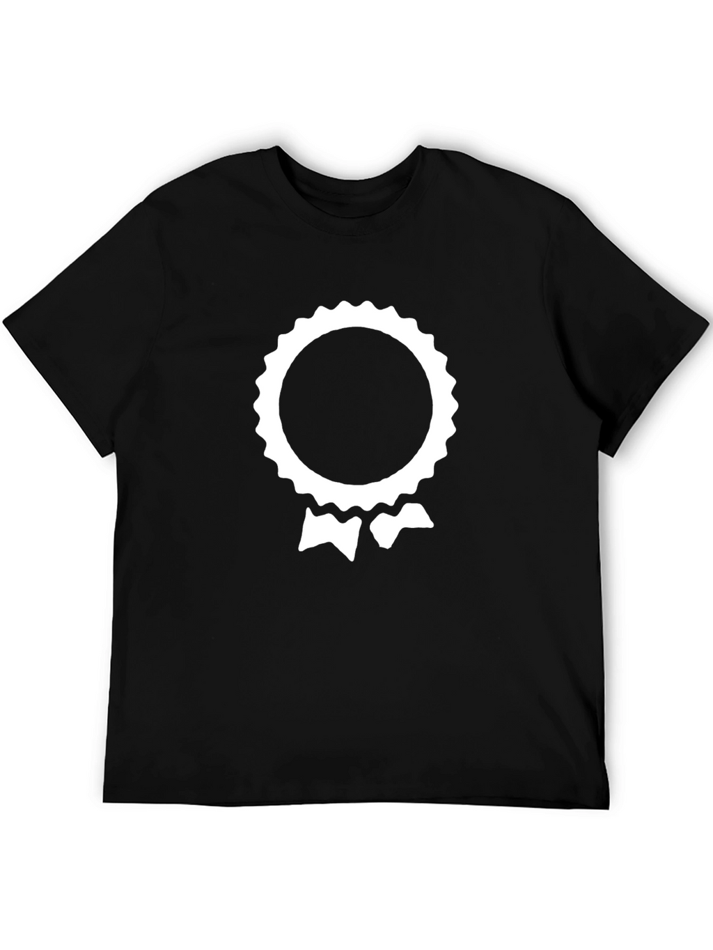 Black T-Shirt with White Award Emblem