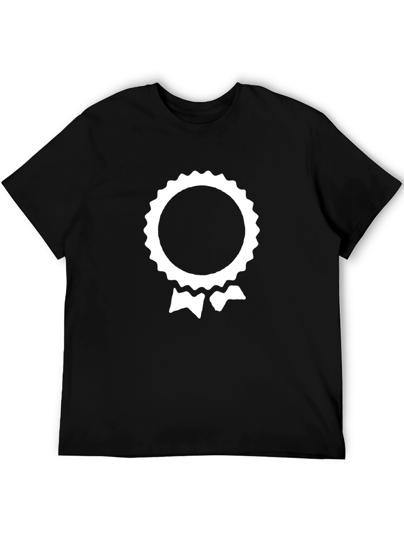Black T-Shirt with White Award Emblem