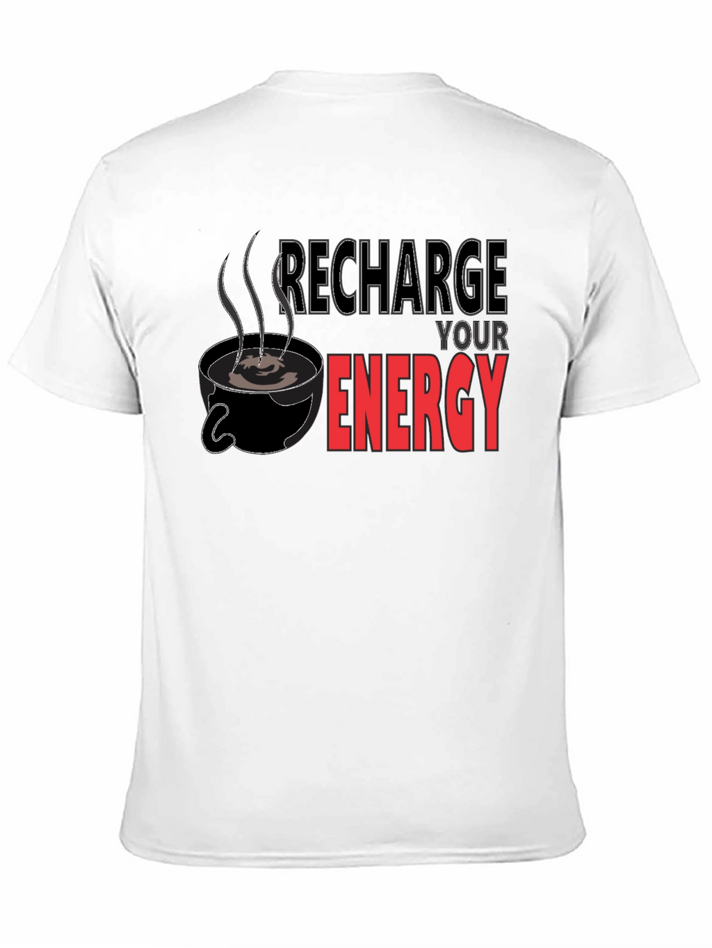 Recharge Your Energy Black T-Shirt